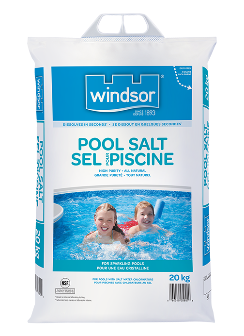 Current product image, Windsor pool salt package