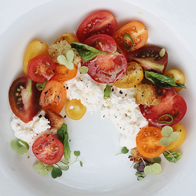 Tomato and Ricotta Salad in a bowl