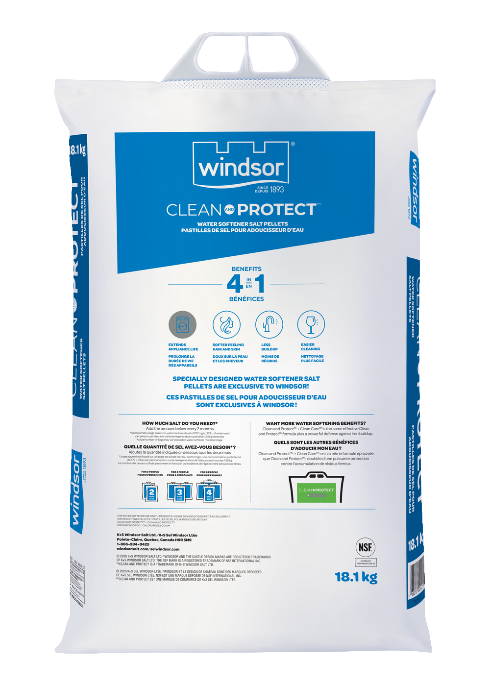 Current product image, windsor clean protect back