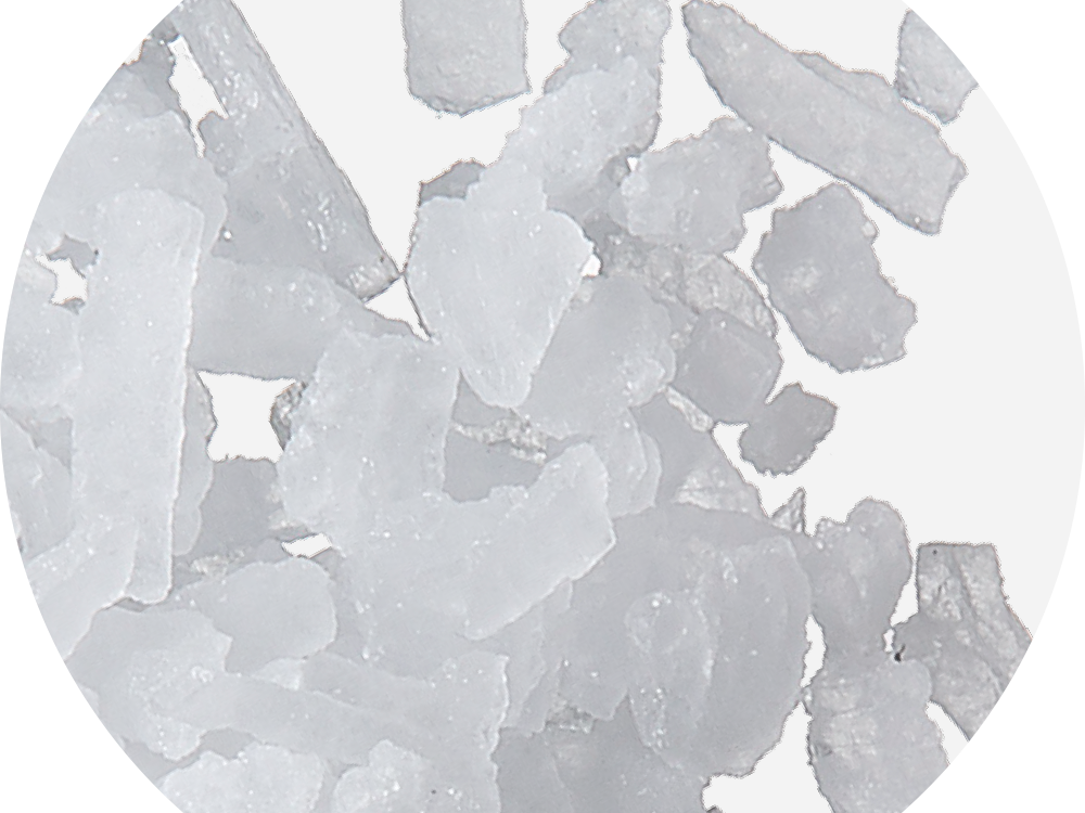 A closeup image of kosher salt