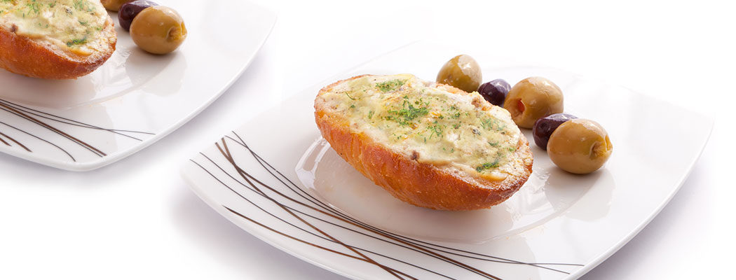 cheese bread on a plate